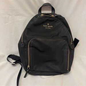Kate Spade Black Backpack with adjustable straps, multiple pockets